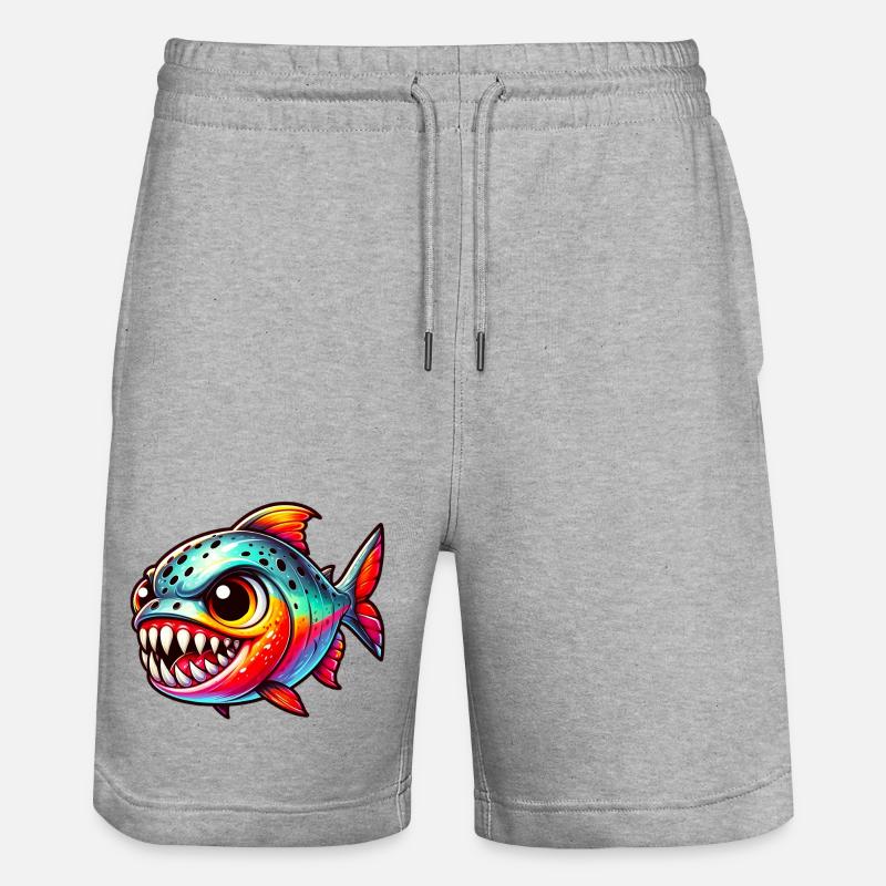 Caribe - Pantalones cortos de deporte ecológicos unisex Trainer de Stanley/Stella - gris jaspeado