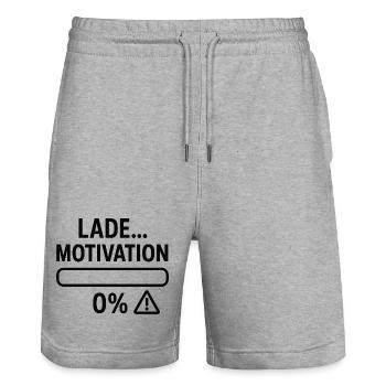 Motivationsbalken auf Null - Stanley/Stella Unisex Bio Joggingshorts Trainer  - Grau meliert - Vorne - Nik (191cm) & Marisol (170cm)