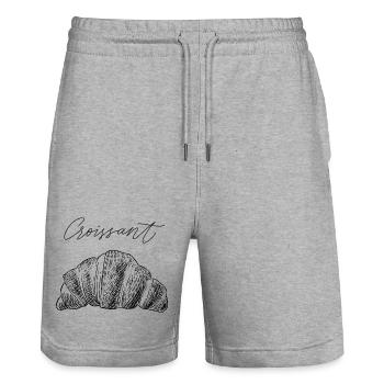 Croissant II - Short de jogging bio TRAINER Stanley/Stella unisexe - gris chiné - Devant - Nik (191cm) & Marisol (170cm)