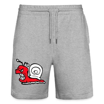 Snail Evil Angry Attack Teeth Grinding Sour - Stanley/Stella Trainer Unisex Organic Jogging Shorts - heather grey - Front - Nik (191cm) & Marisol (170cm)