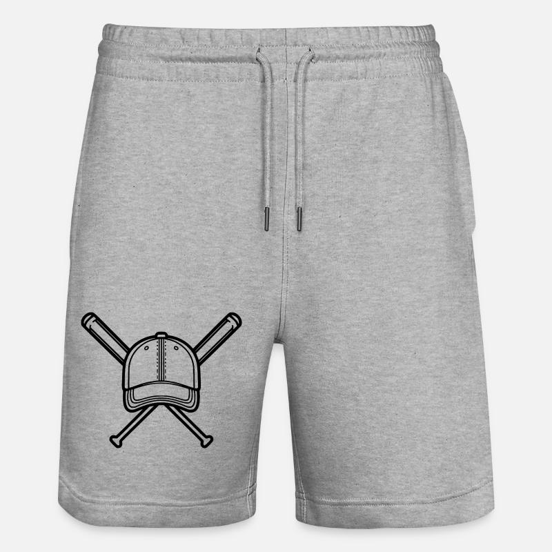 Joueur de baseball Baseball Artwork - Short de jogging bio TRAINER Stanley/Stella unisexe - gris chiné