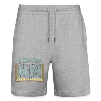 ICU Nurse A Short Story I Am Rapid Response Nurse - Stanley/Stella Trainer Unisex Organic Jogging Shorts - heather grey - Front - Nik (191cm) & Marisol (170cm)