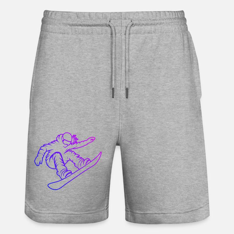 Conception compacte de snowboard pour snowboard - Short de jogging bio TRAINER Stanley/Stella unisexe - gris chiné