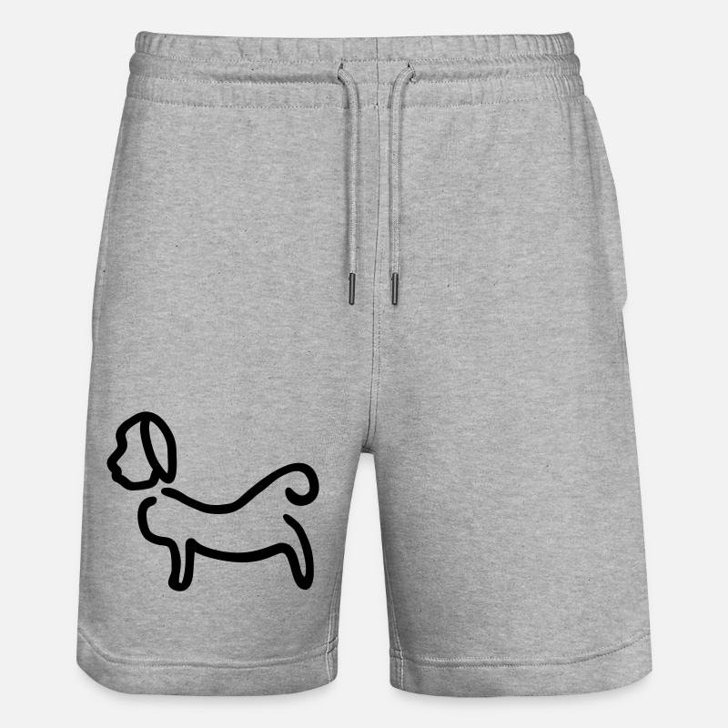 Hund_Silhouette - Short de jogging bio TRAINER Stanley/Stella unisexe - gris chiné