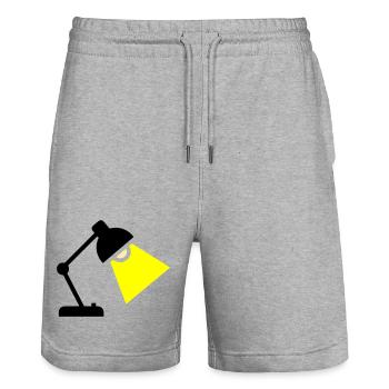 Desk Lamp Light Idea - Stanley/Stella Trainer Unisex Organic Jogging Shorts - heather grey - Front - Nik (191cm) & Marisol (170cm)