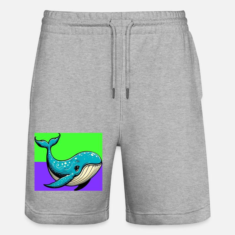 baleine - Short de jogging bio TRAINER Stanley/Stella unisexe - gris chiné