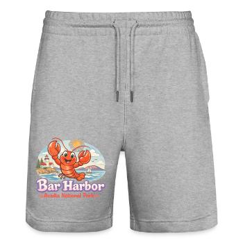 Bar Harbor, Acadia-Nationalpark – Besuchen Sie Aca - Stanley/Stella Unisex Bio Joggingshorts Trainer  - Grau meliert - Vorne - Nik (191cm) & Marisol (170cm)