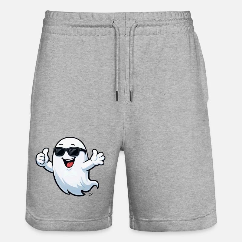 Sonnengeist mit Sonnenbrille - Stanley/Stella Unisex Bio Joggingshorts Trainer  - Grau meliert