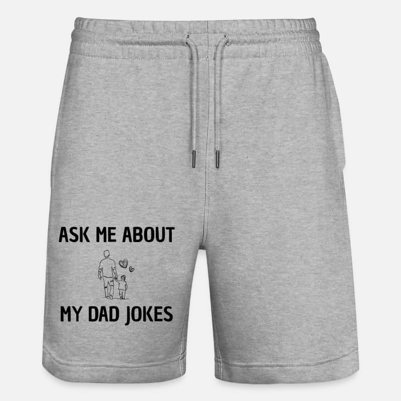Demandez-moi des blagues de papa - Short de jogging bio TRAINER Stanley/Stella unisexe - gris chiné