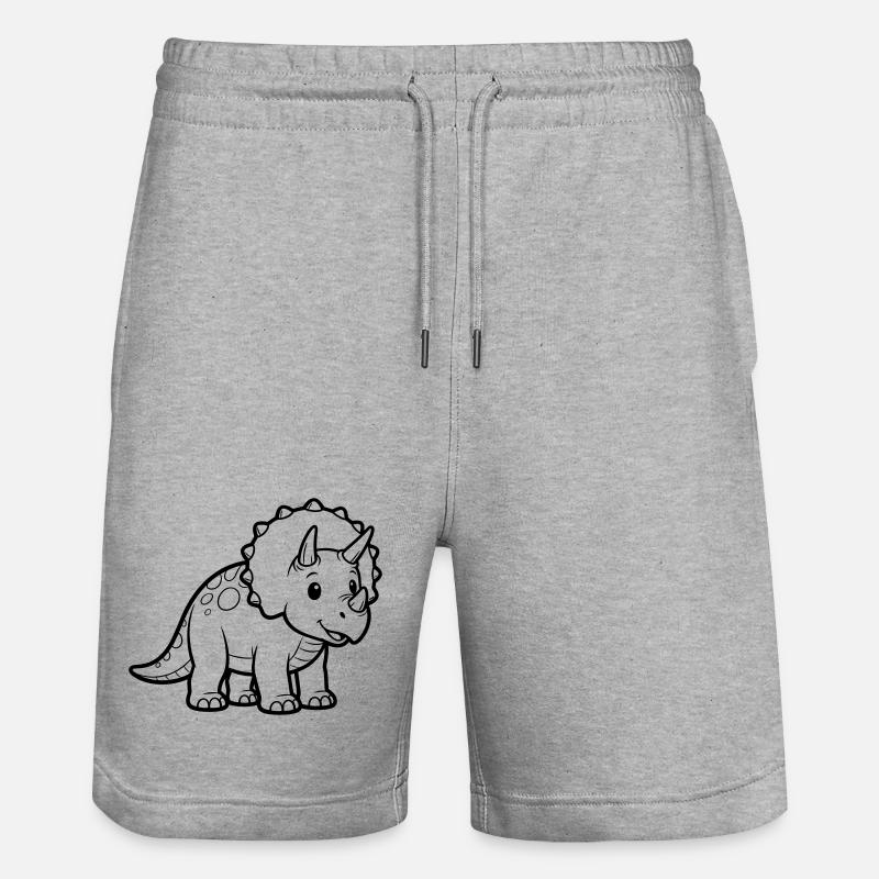Bébé Tricératops - Short de jogging bio TRAINER Stanley/Stella unisexe - gris chiné
