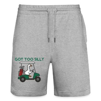 Goose in golf cart - Stanley/Stella Trainer Unisex Organic Jogging Shorts - heather grey - Front - Nik (191cm) & Marisol (170cm)