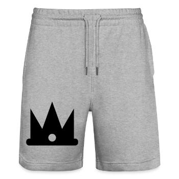 Krone - Stanley/Stella Unisex Bio Joggingshorts Trainer  - Grau meliert - Vorne - Nik (191cm) & Marisol (170cm)