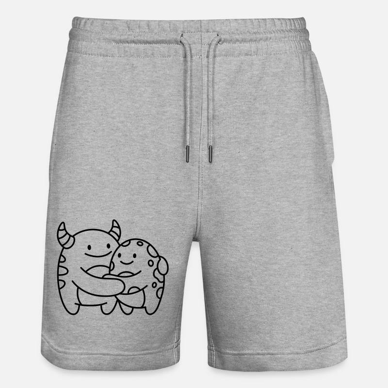 Monstres - Short de jogging bio TRAINER Stanley/Stella unisexe - gris chiné