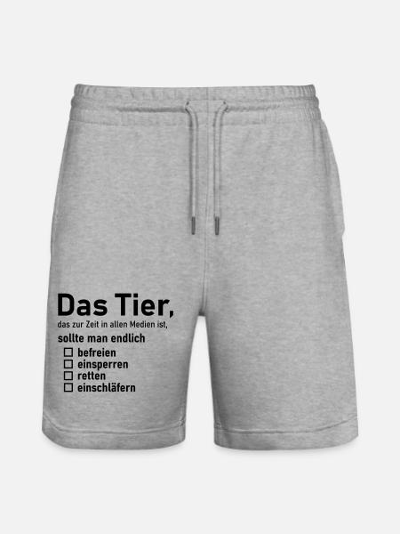 aktuelles Tier - Stanley/Stella Unisex Bio Joggingshorts Trainer - Grau meliert