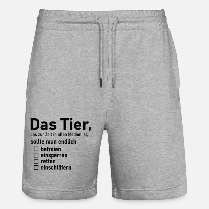 aktuelles Tier - Stanley/Stella Unisex Bio Joggingshorts Trainer - Grau meliert