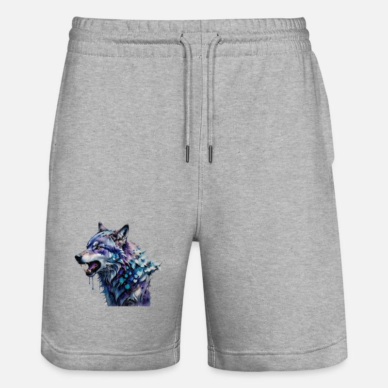 Loup Alpha - Short de jogging bio TRAINER Stanley/Stella unisexe - gris chiné