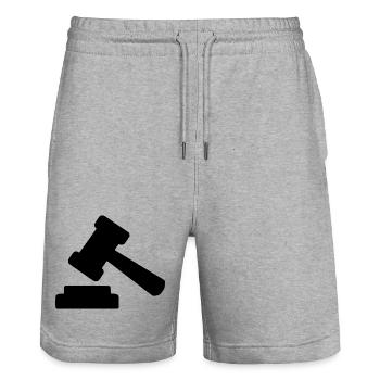 Avocat Droit Droit Avocat Balance Droit Judiciaire - Short de jogging bio TRAINER Stanley/Stella unisexe - gris chiné - Devant - Nik (191cm) & Marisol (170cm)