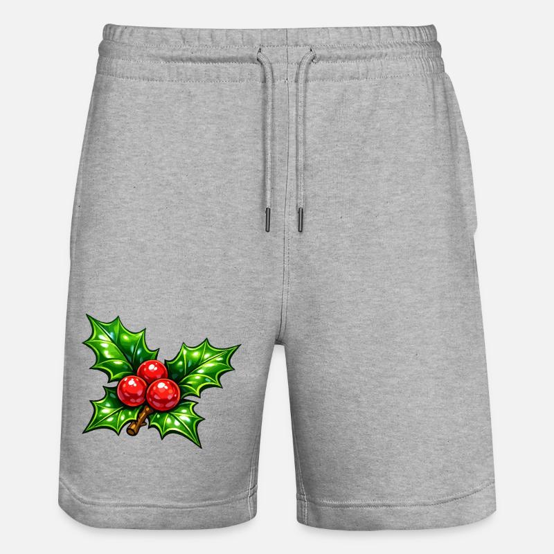 Houx aux baies - Short de jogging bio TRAINER Stanley/Stella unisexe - gris chiné
