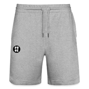 NGASF - Stanley/Stella Unisex Bio Joggingshorts Trainer  - Grau meliert - Vorne - Nik (191cm) & Marisol (170cm)