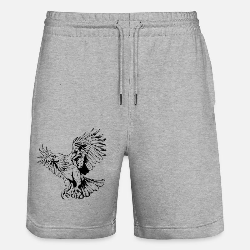 Oiseau de proie - Short de jogging bio TRAINER Stanley/Stella unisexe - gris chiné
