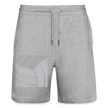 Volleyball - Stanley/Stella Trainer Unisex Organic Jogging Shorts - heather grey - Front - Nik (191cm) & Marisol (170cm)