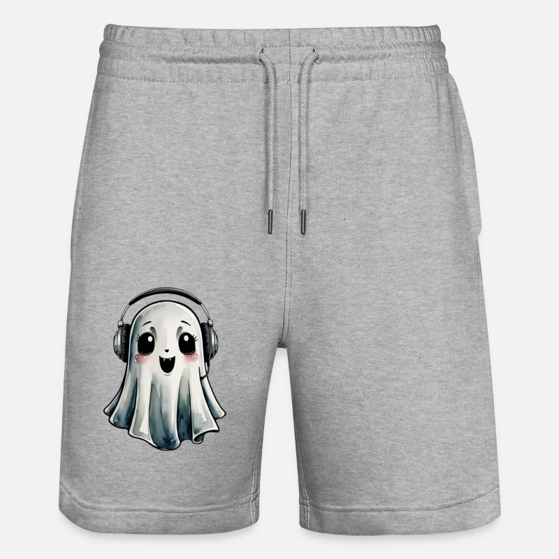 süßer Vampir Geist - Stanley/Stella Unisex Bio Joggingshorts Trainer  - Grau meliert
