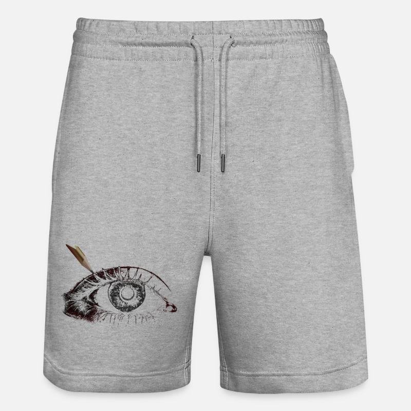 L’œil peint - Short de jogging bio TRAINER Stanley/Stella unisexe - gris chiné