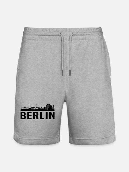 Berlin skyline berlin - Stanley/Stella Unisex Bio Joggingshorts Trainer  - Grau meliert