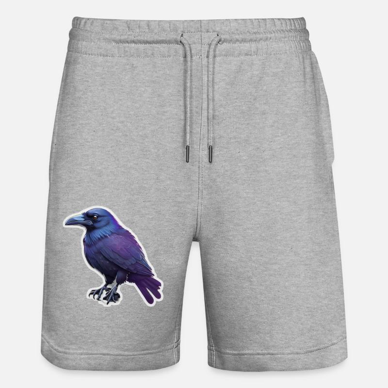 Corbeau - Short de jogging bio TRAINER Stanley/Stella unisexe - gris chiné