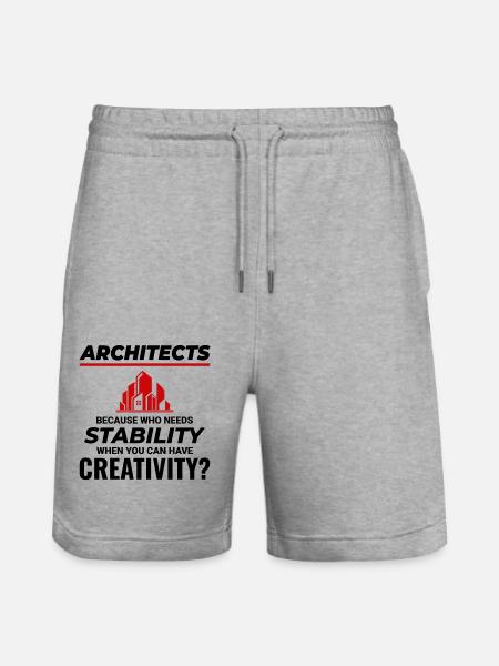 Architects: Embrace Creativity over Stability - Stanley/Stella Trainer Unisex Organic Jogging Shorts - heather grey