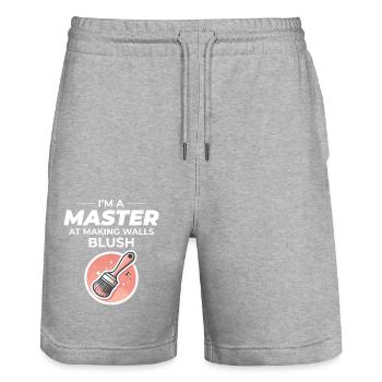 House Painter Wall Painting Interior Decorator - Stanley/Stella Trainer Unisex Organic Jogging Shorts - heather grey - Front - Nik (191cm) & Marisol (170cm)