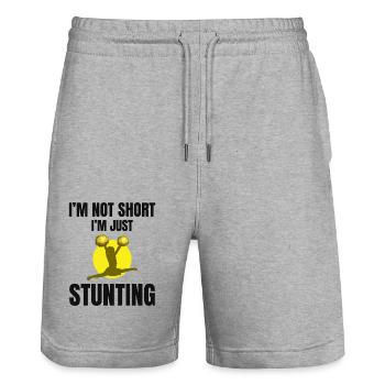 Cheerleader Cheerleading Girl Cheering Cheer Squad - Stanley/Stella Trainer Unisex Organic Jogging Shorts - heather grey - Front - Nik (191cm) & Marisol (170cm)