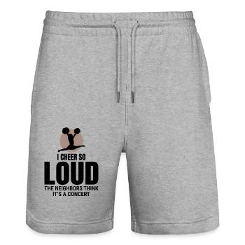 Cheerleader Cheerleading Girl Jubel Cheer Squad - Stanley/Stella Unisex Bio Joggingshorts Trainer  - Grau meliert - Vorne - Nik (191cm) & Marisol (170cm)