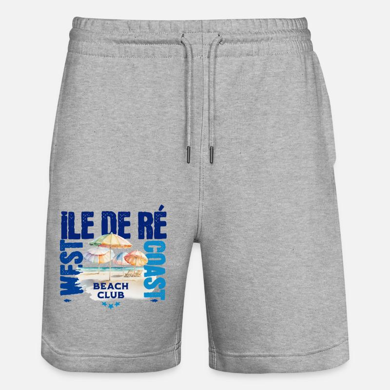 Ile de Ré Beach club - Short de jogging bio TRAINER Stanley/Stella unisexe - gris chiné