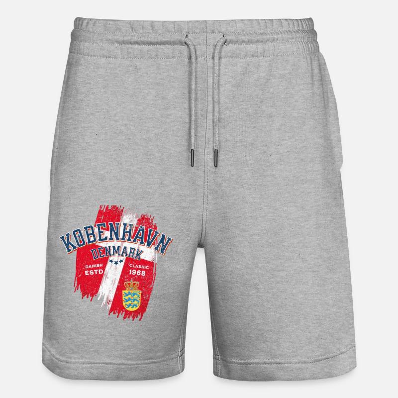 Kobenhavn Denmark Danish classic - Short de jogging bio TRAINER Stanley/Stella unisexe - gris chiné