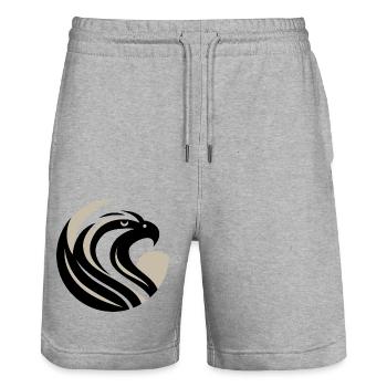 Stilisierter Adlerkopf - Stanley/Stella Unisex Bio Joggingshorts Trainer  - Grau meliert - Vorne - Nik (191cm) & Marisol (170cm)