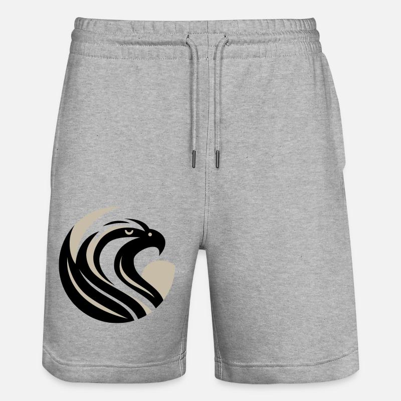 Tête d’aigle stylisée - Short de jogging bio TRAINER Stanley/Stella unisexe - gris chiné