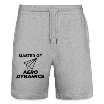 Luft- und Raumfahrtingenieur Flugmechaniker Flugzeug Flugzeug - Stanley/Stella Unisex Bio Joggingshorts Trainer  - Grau meliert - Vorne - Nik (191cm) & Marisol (170cm)