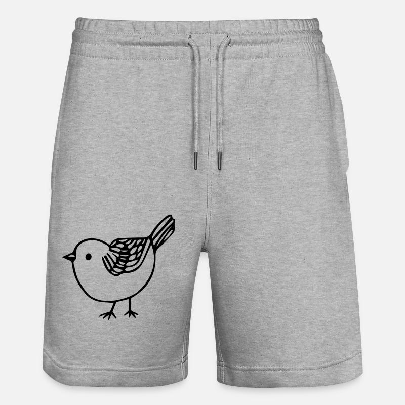 Vogel - Stanley/Stella Unisex Bio Joggingshorts Trainer  - Grau meliert
