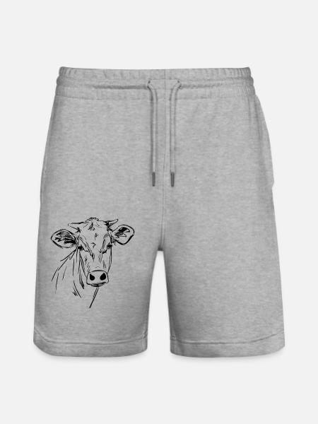 Vache Vaches - Short de jogging bio TRAINER Stanley/Stella unisexe - gris chiné