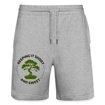 Japanese Bonsai Gardener Tree Collector Gardening - Stanley/Stella Trainer Unisex Organic Jogging Shorts - heather grey - Front - Nik (191cm) & Marisol (170cm)