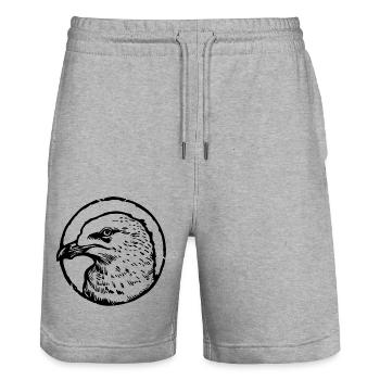 Mouette - Short de jogging bio TRAINER Stanley/Stella unisexe - gris chiné - Devant - Nik (191cm) & Marisol (170cm)