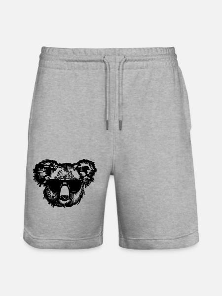 Koala - Stanley/Stella Unisex Bio Joggingshorts Trainer  - Grau meliert