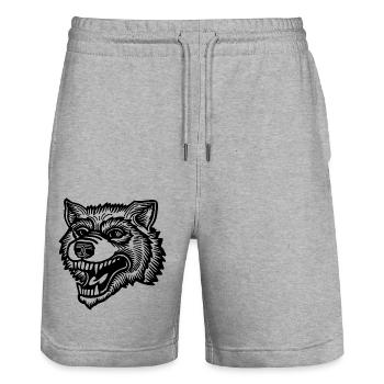 Wolf - Stanley/Stella Unisex Bio Joggingshorts Trainer  - Grau meliert - Vorne - Nik (191cm) & Marisol (170cm)