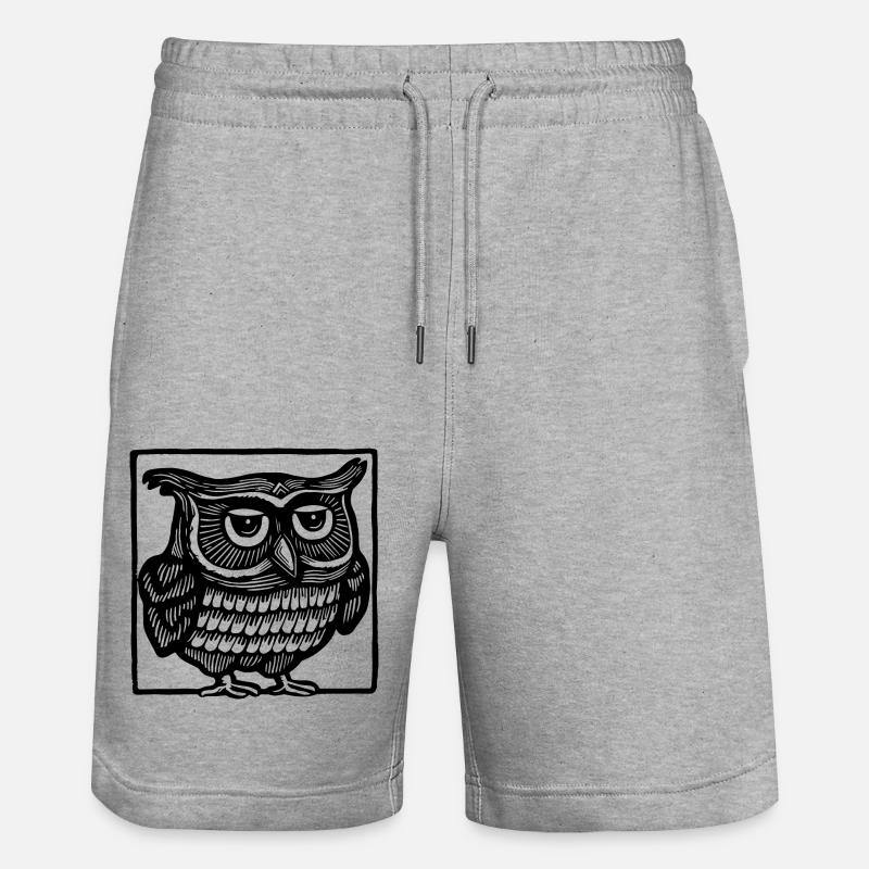 Hibou - Short de jogging bio TRAINER Stanley/Stella unisexe - gris chiné