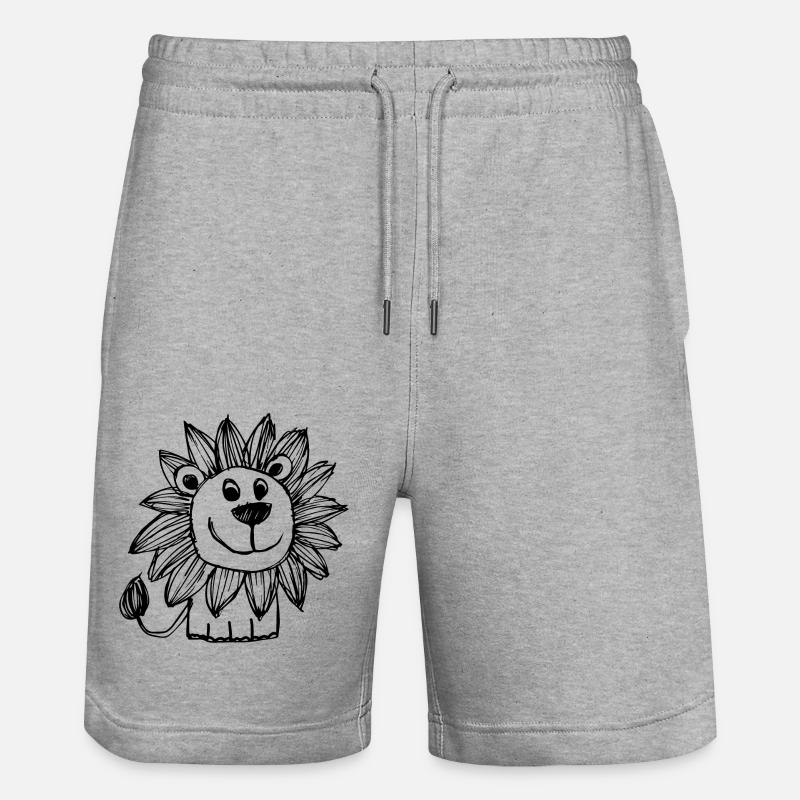 Lion Tête de Lion - Short de jogging bio TRAINER Stanley/Stella unisexe - gris chiné