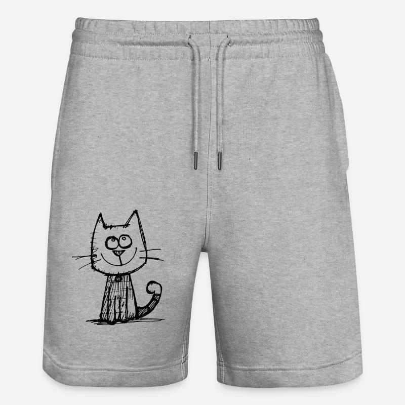 Chat Chats Visage de chat - Short de jogging bio TRAINER Stanley/Stella unisexe - gris chiné