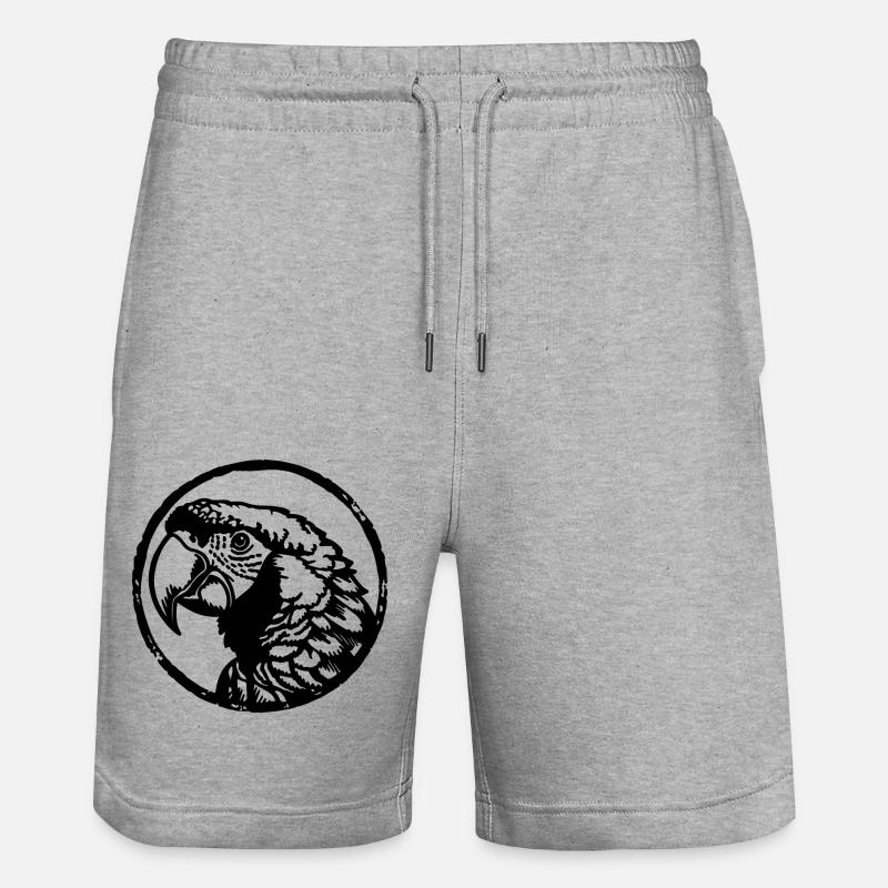 Perroquet oiseau - Short de jogging bio TRAINER Stanley/Stella unisexe - gris chiné