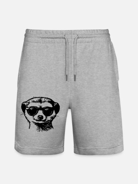 Erdmännchen - Stanley/Stella Unisex Bio Joggingshorts Trainer  - Grau meliert