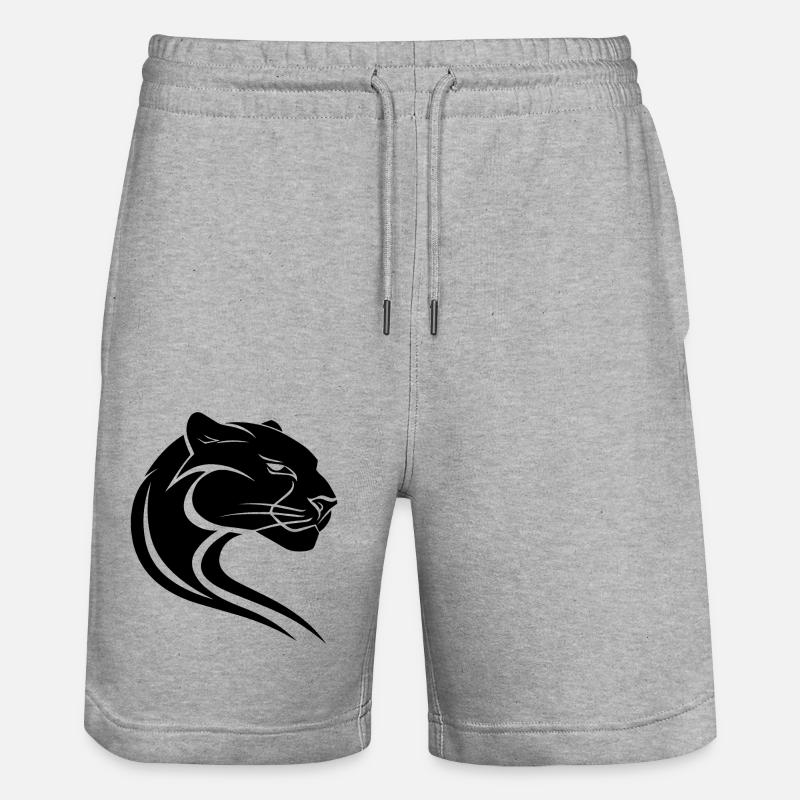Panther - Stanley/Stella Unisex Bio Joggingshorts Trainer  - Grau meliert